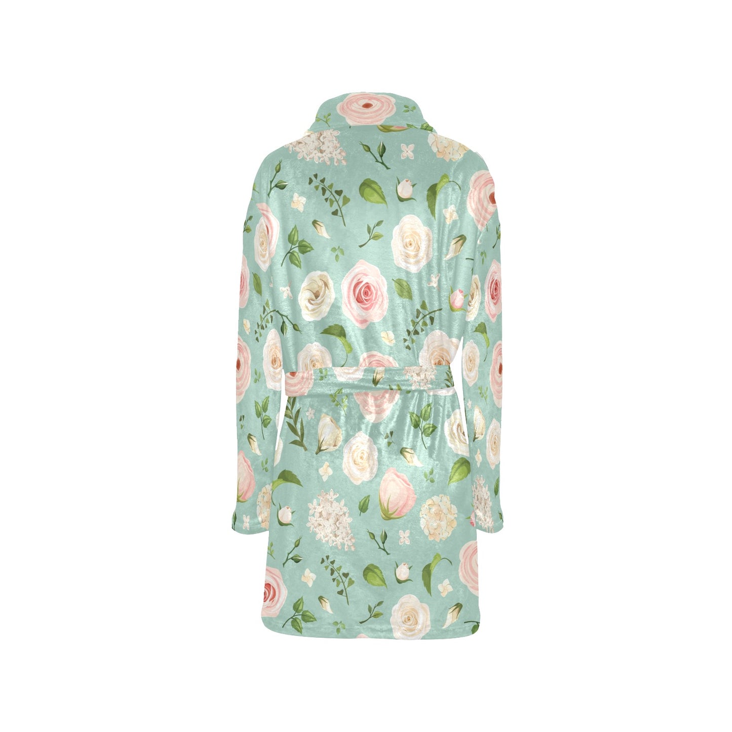 Lisianthus Pattern Print Design 01 Women's Fleece Robe
