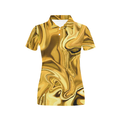 Liquid Pattern Print Design 03 Women's Polo Shirt