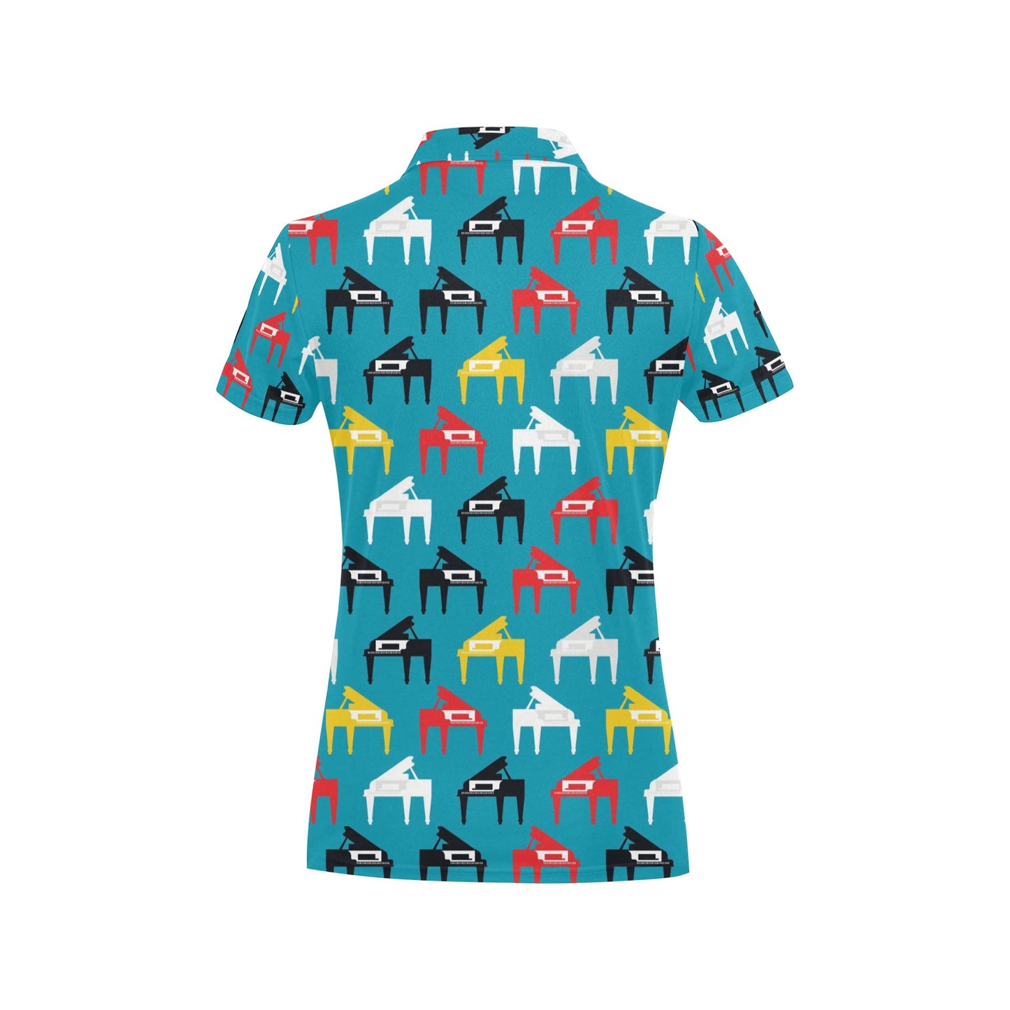 Piano Print Design LKS403 Women's Polo Shirt