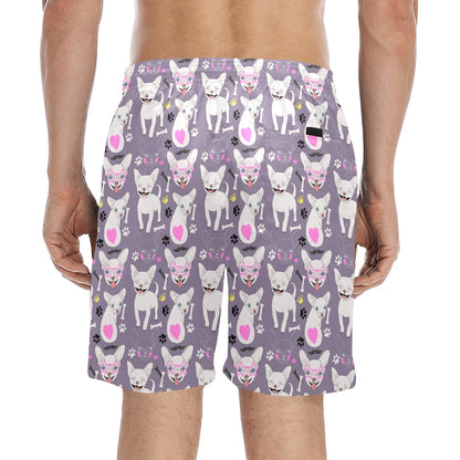Chihuahua Happy Pattern Men's Swim Trunks Beach Shorts