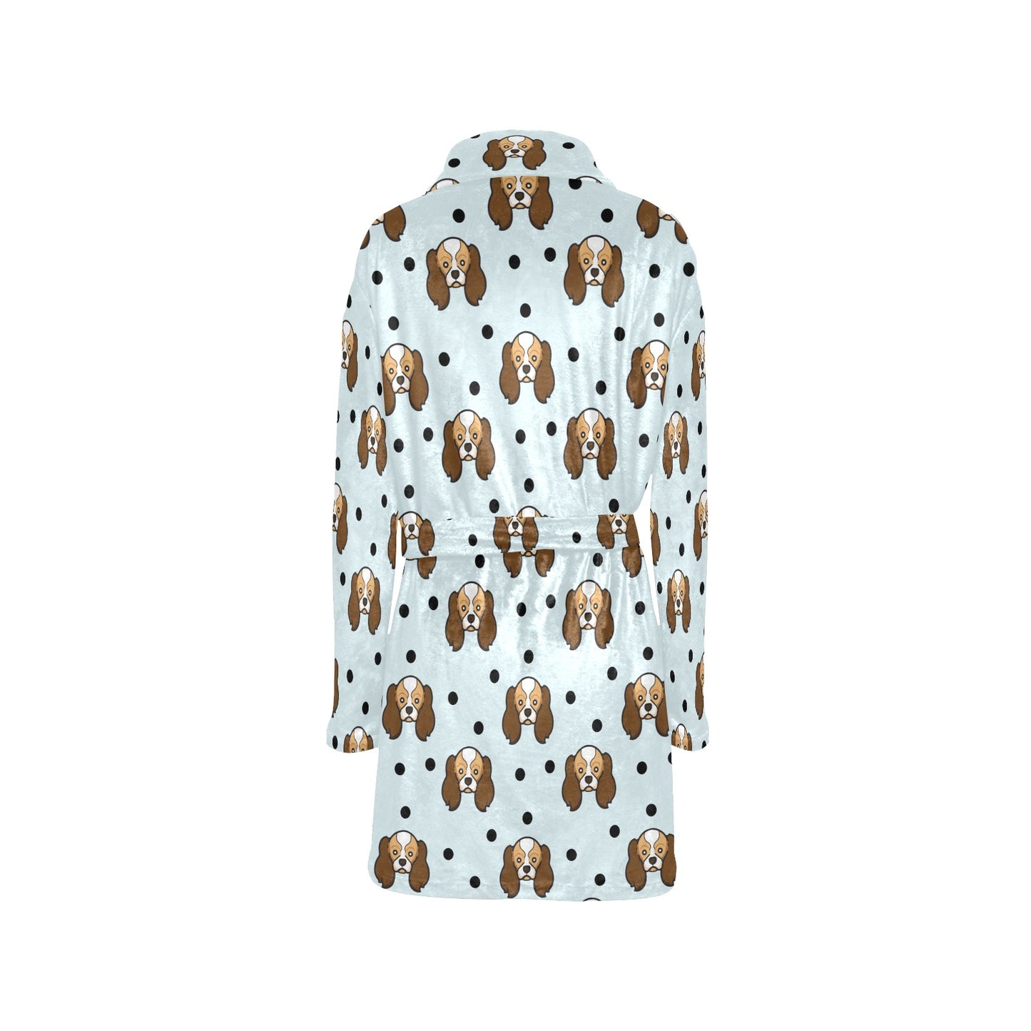 Cavalier King Charles Spaniels Pattern Print Design 02 Women's Fleece Robe