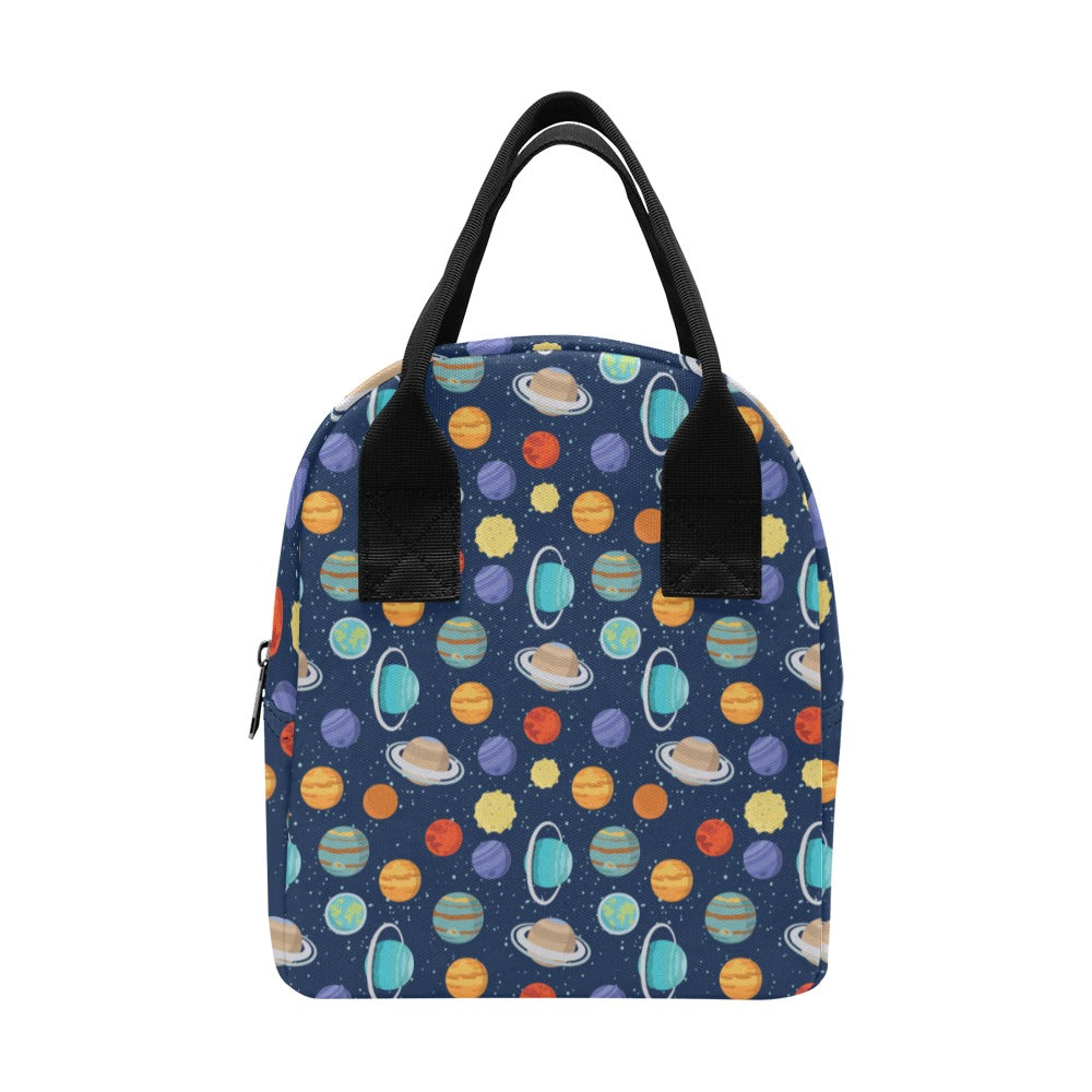 Planet With Star Print Design LKS303 Insulated Lunch Bag