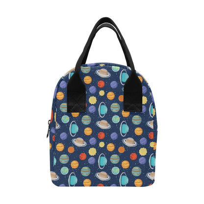 Planet With Star Print Design LKS303 Insulated Lunch Bag