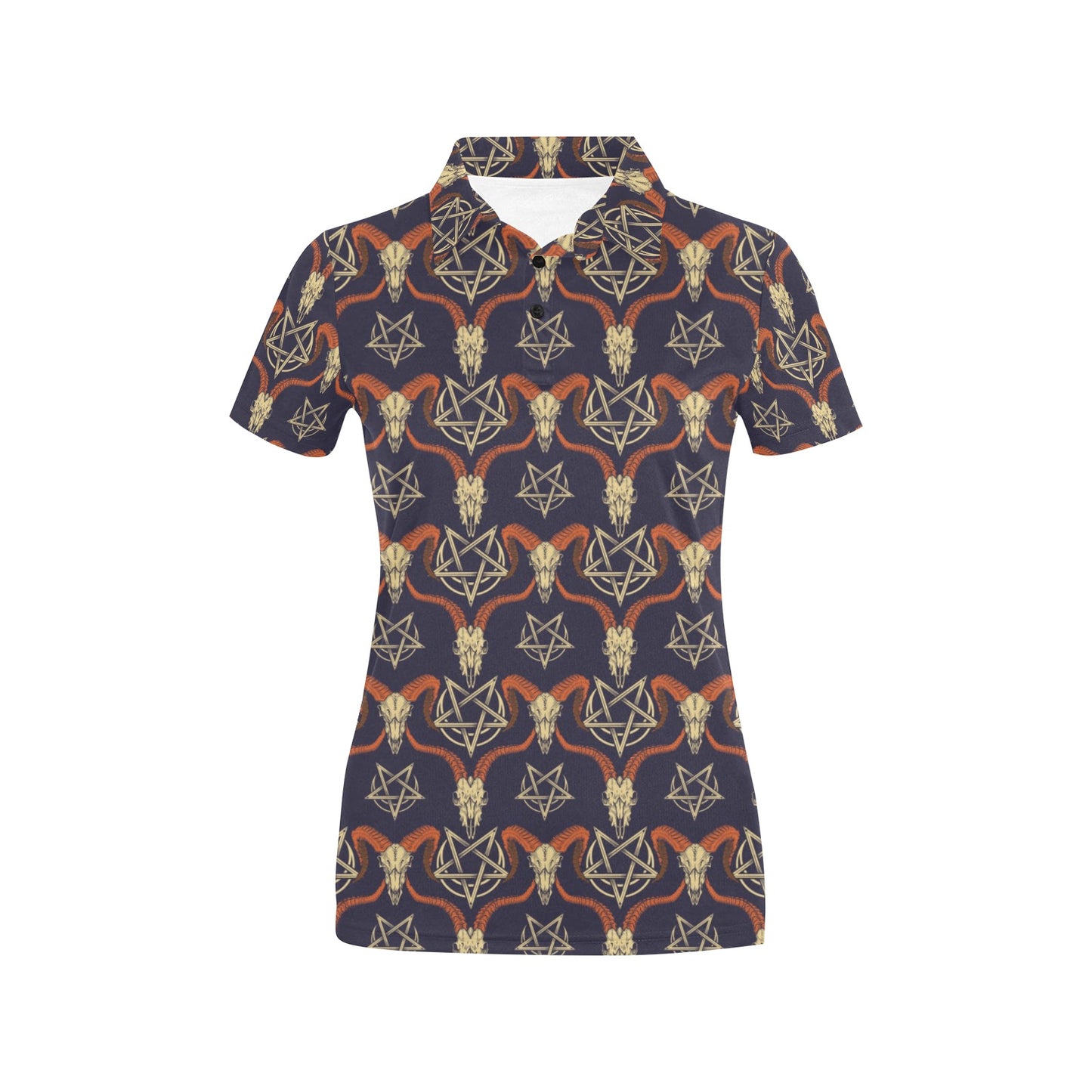 Buffalo Head Print Design LKS403 Women's Polo Shirt