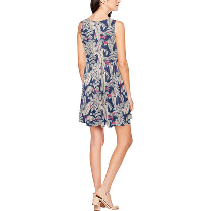 Bird Of Paradise Pattern Print Design 03 Sleeveless Dress
