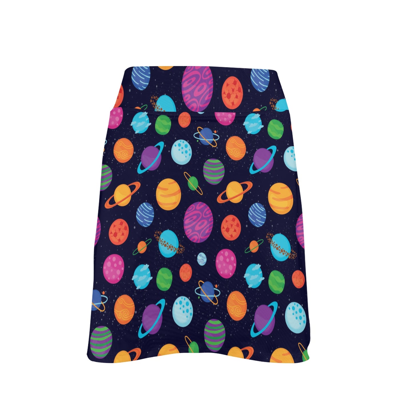 Planet Multicolor Print Design LKS302 17" Golf & Pickleball Skort with Pockets