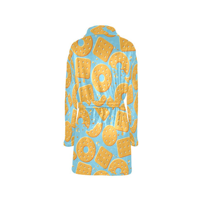 Cracker Pattern Print Design 02 Women's Fleece Robe