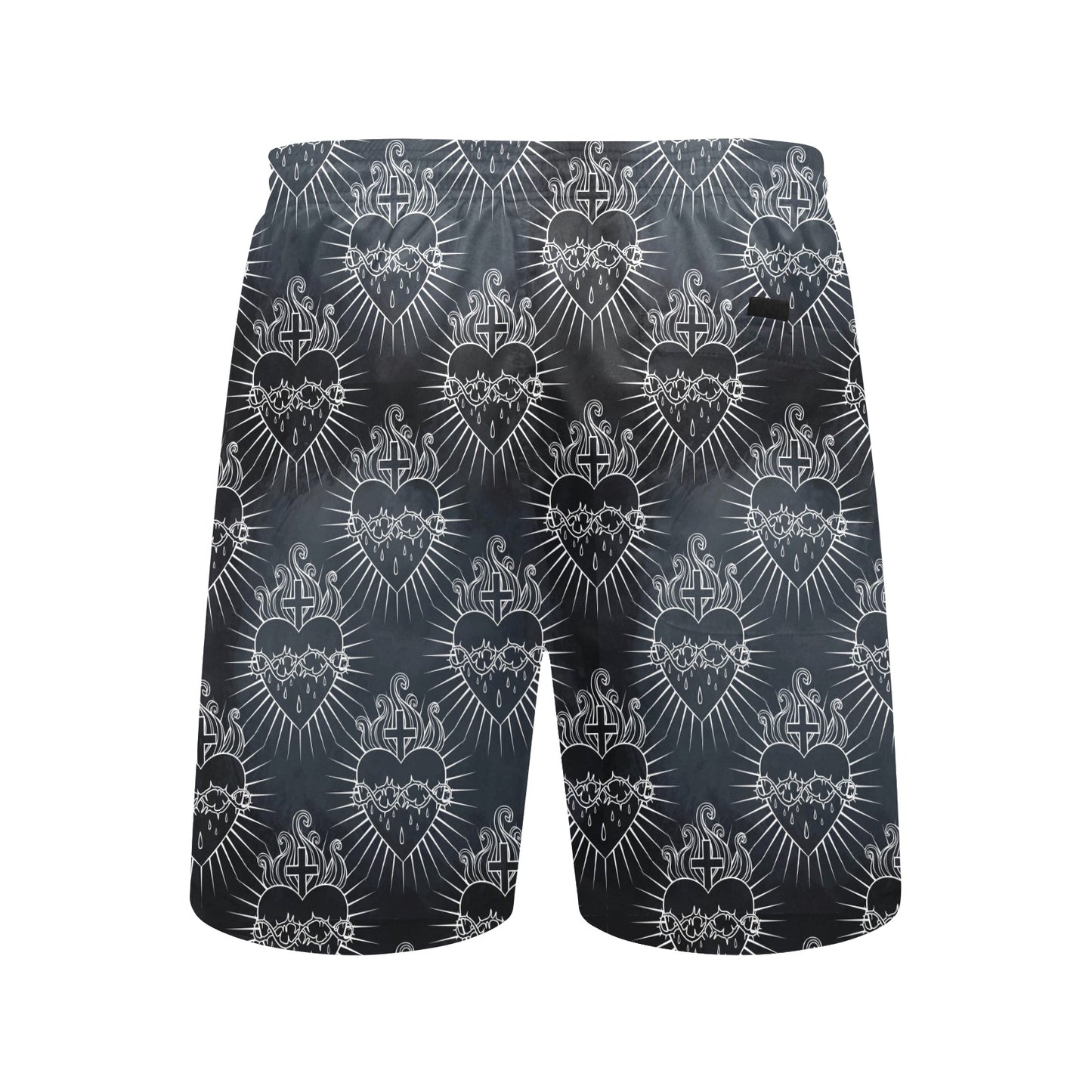 Christian Heart Tattoo Style Men's Swim Trunks Beach Shorts