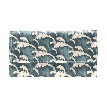 Wave Art Print Women's Trifold Wallet