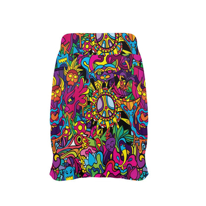 Trippy Print Design LKS304 17" Golf & Pickleball Skort with Pockets