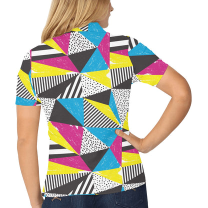 80s Pattern Print Design 2 Women's Polo Shirt