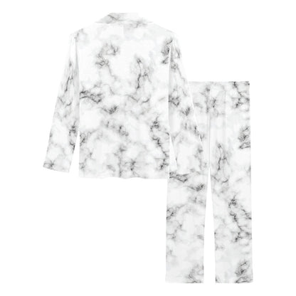Marble Pattern Print Design 01 Women's Long Pajama Set