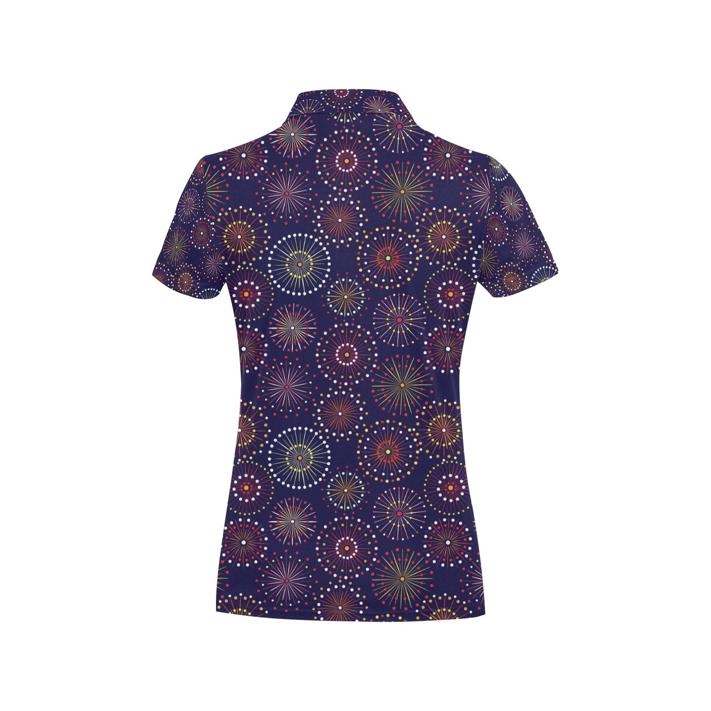 Firework Flower Style Print Design LKS302 Women's Polo Shirt