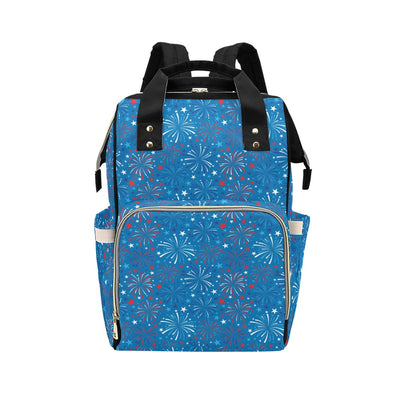 Firework Celebration Print Design LKS304 Diaper Bag Backpack