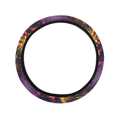 Firework Print Design LKS303 Steering Wheel Cover with Elastic Edge