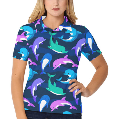 Dolphin Baby Women's Polo Shirt