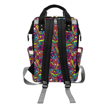 Trippy Print Design LKS302 Diaper Bag Backpack
