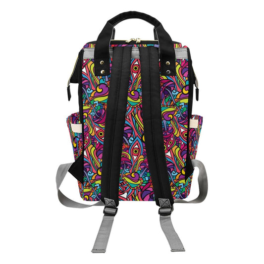 Trippy Print Design LKS302 Diaper Bag Backpack