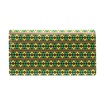African Geometric Print Pattern Women's Trifold Wallet