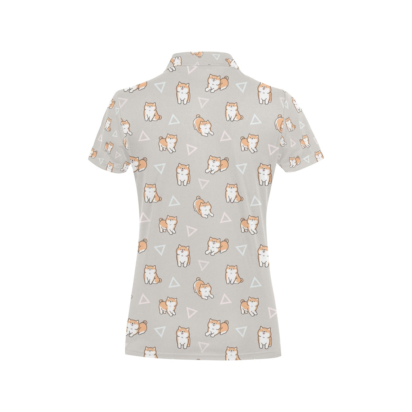 Shiba Inu Print Design LKS307 Women's Polo Shirt