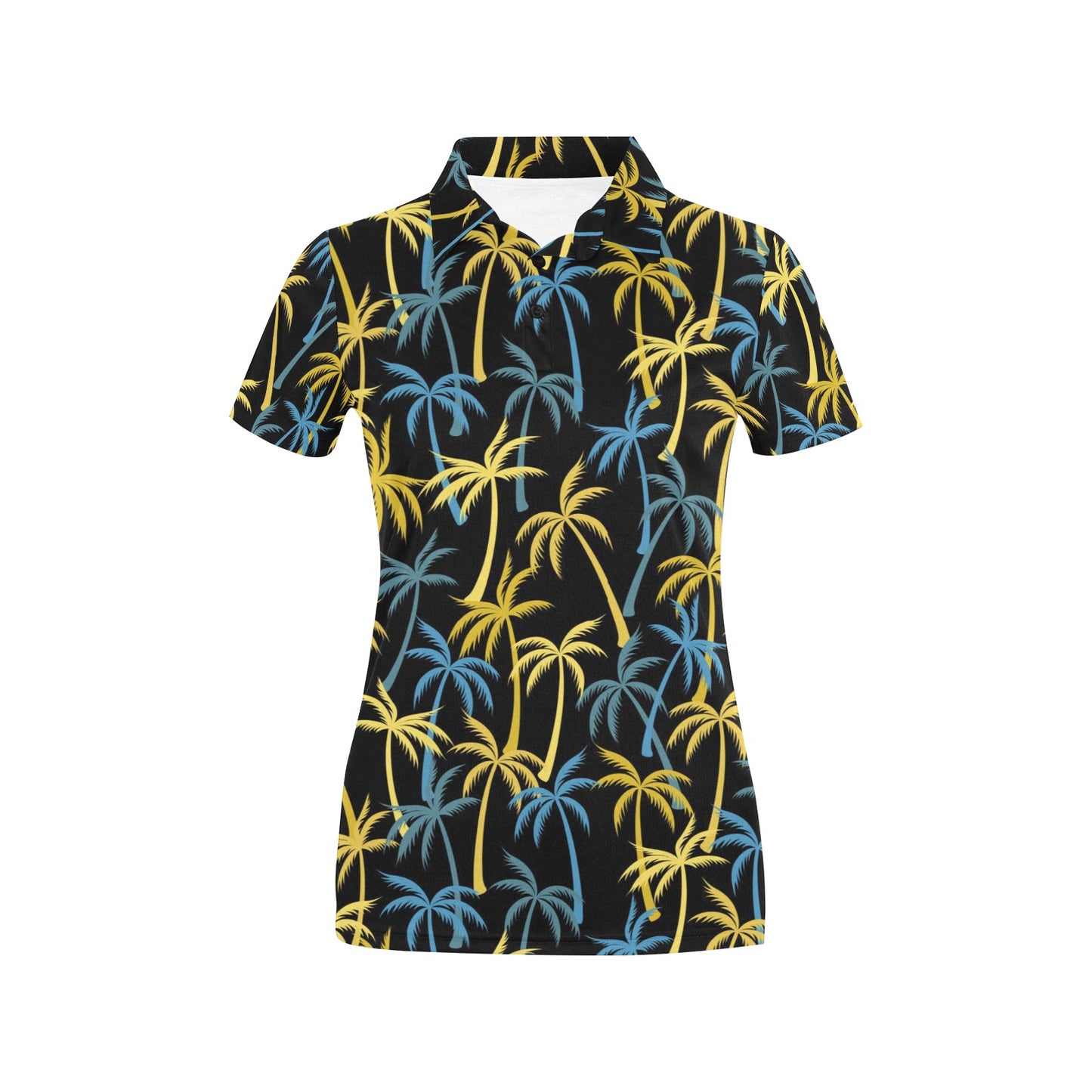 Palm Tree Pattern Women's Polo Shirt