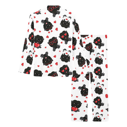 Affenpinscher Pattern Print Design 01 Women's Long Pajama Set