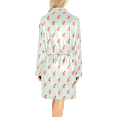 Shrimp Print Design LKS304 Women's Fleece Robe