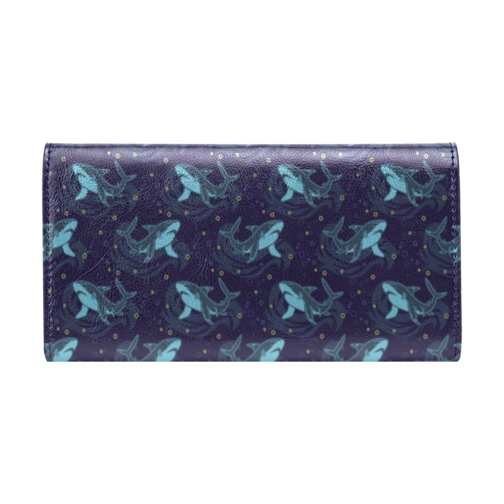 Shark Print Design LKS306 Women's Trifold Wallet