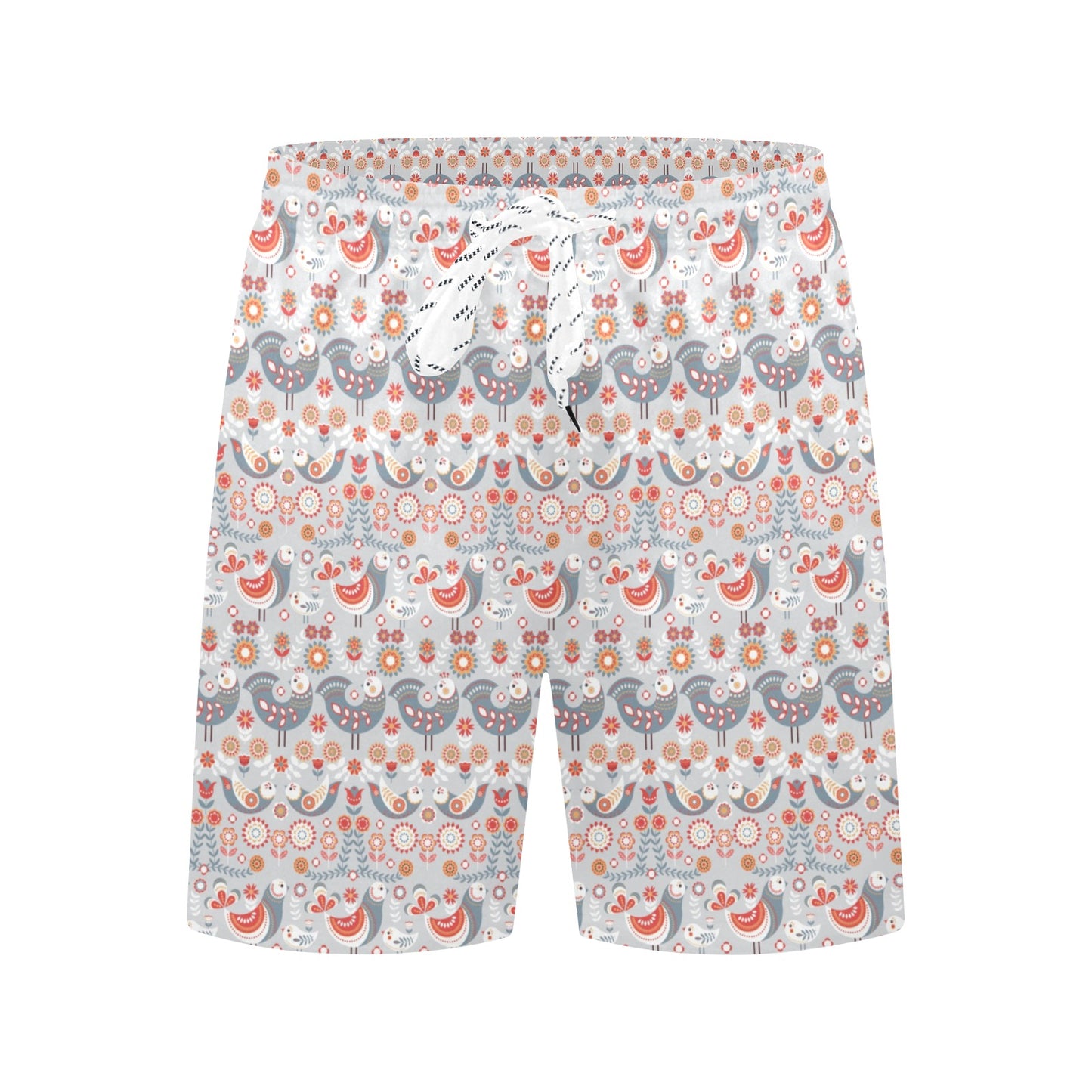Swedish Nordic Design Print Men's Swim Trunks Beach Shorts