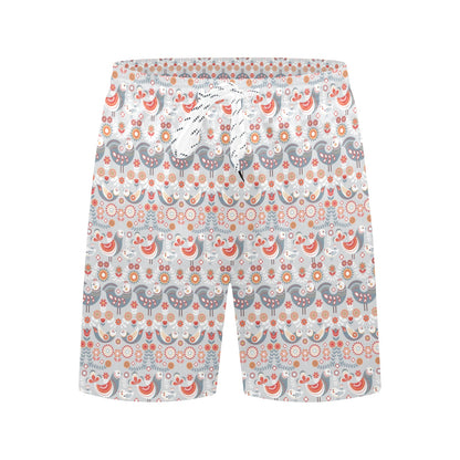 Swedish Nordic Design Print Men's Swim Trunks Beach Shorts
