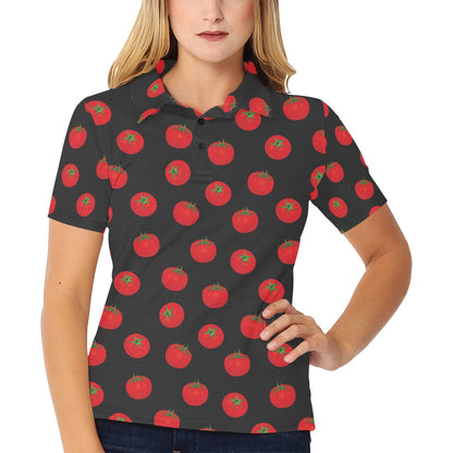 Tomato Print Design LKS305 Women's Polo Shirt