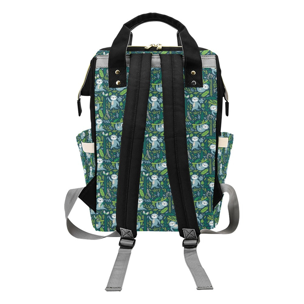 Sloth Print Design LKS304 Diaper Bag Backpack