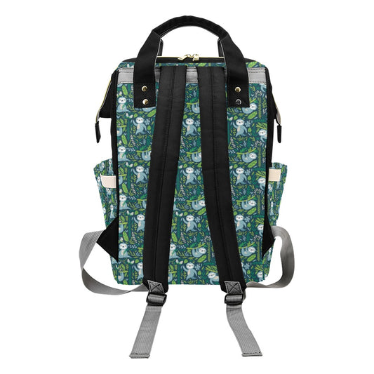 Sloth Print Design LKS304 Diaper Bag Backpack