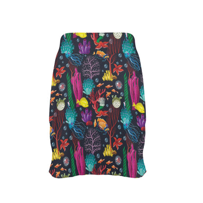 Underwater Cute Print Design LKS303 17" Golf & Pickleball Skort with Pockets