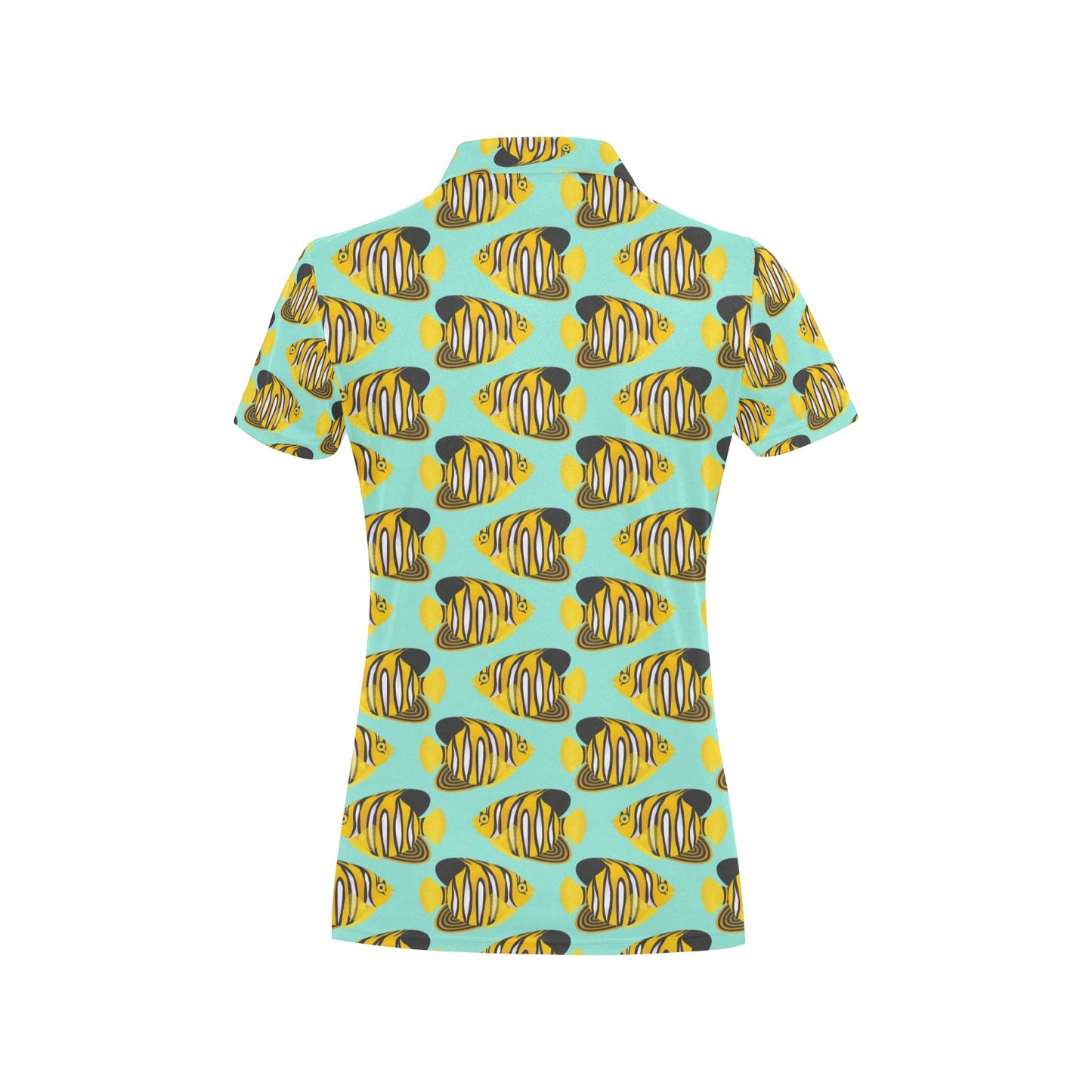 Angelfish Print Design LKS402 Women's Polo Shirt