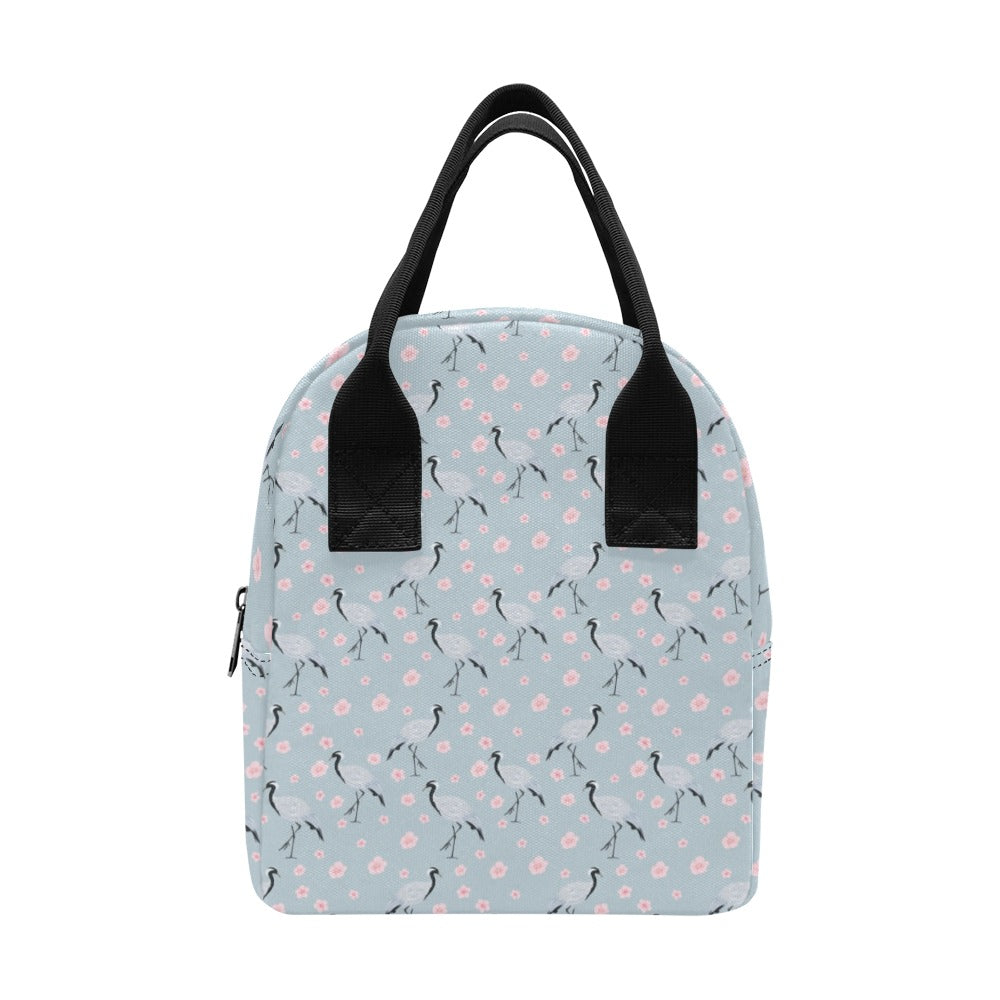 Sakura Bird Print Design LKS304 Insulated Lunch Bag