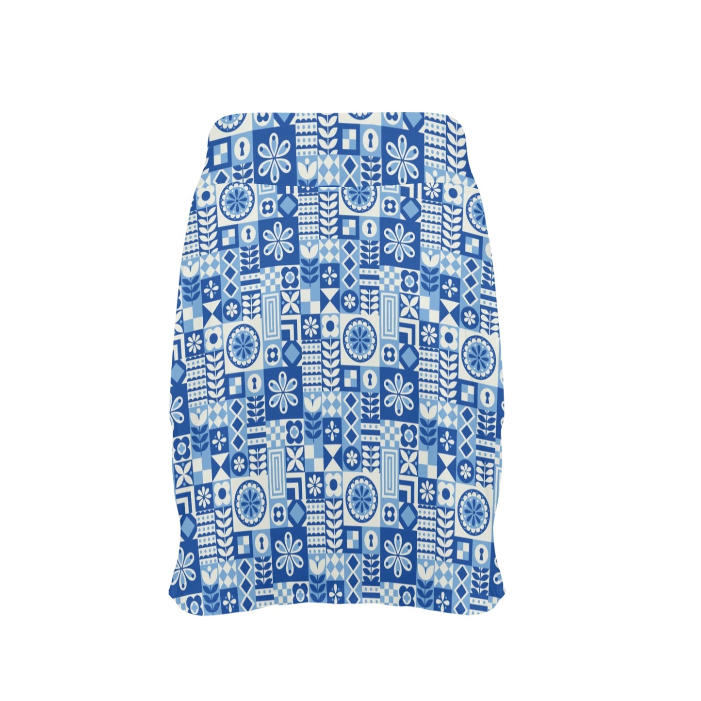 Swedish Print Pattern 17" Golf & Pickleball Skort with Pockets
