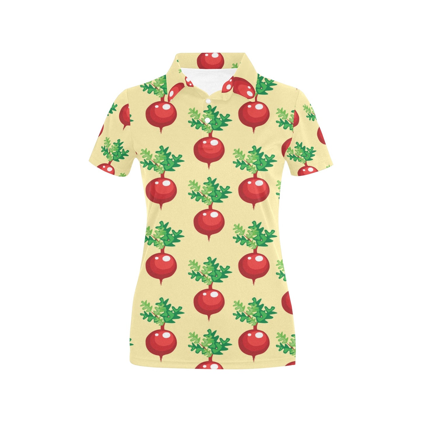 Radish Pattern Print Design A02 Women's Polo Shirt
