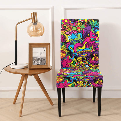 Trippy Print Design LKS304 Dining Chair Slipcover