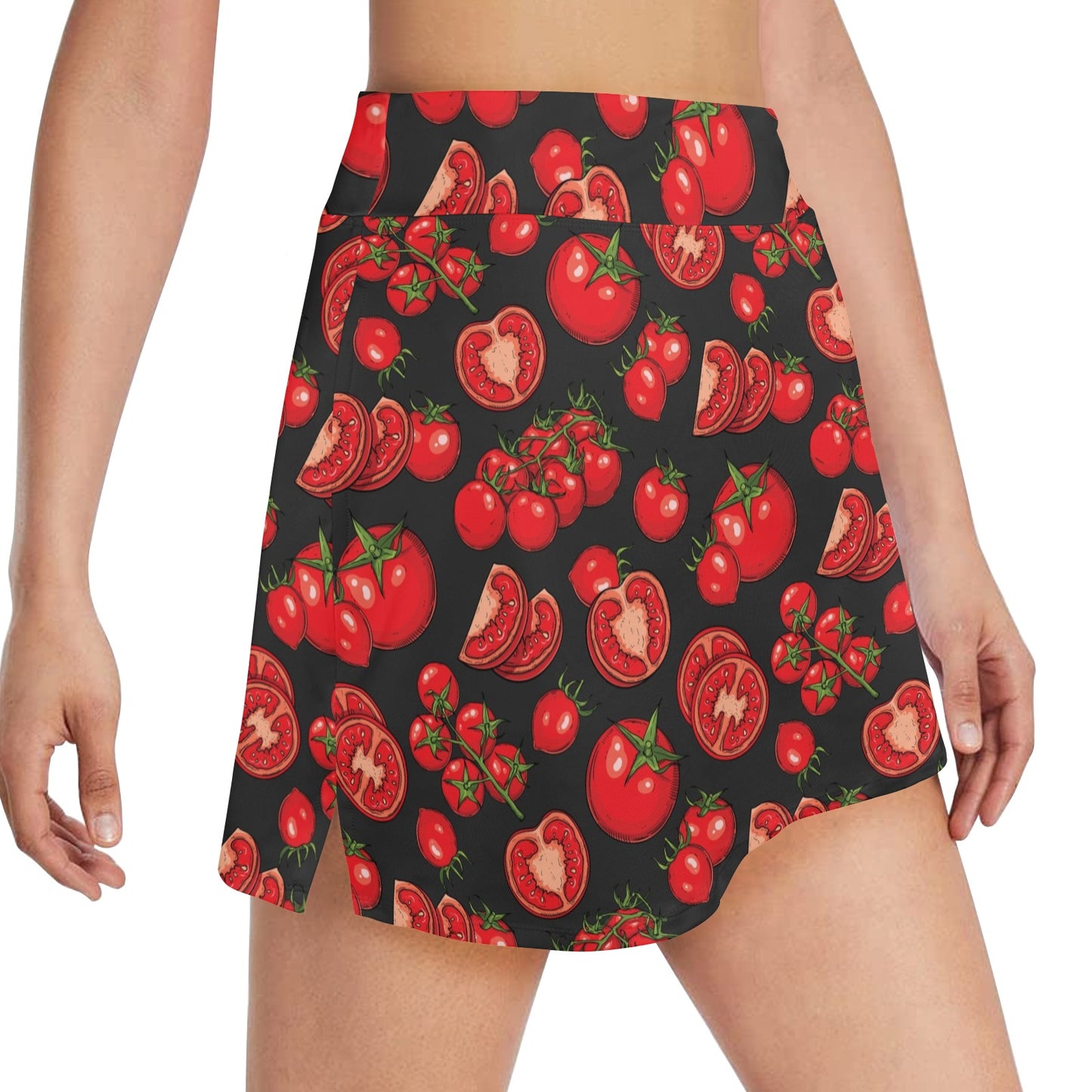 Tomato Print Design LKS303 17" Golf & Pickleball Skort with Pockets