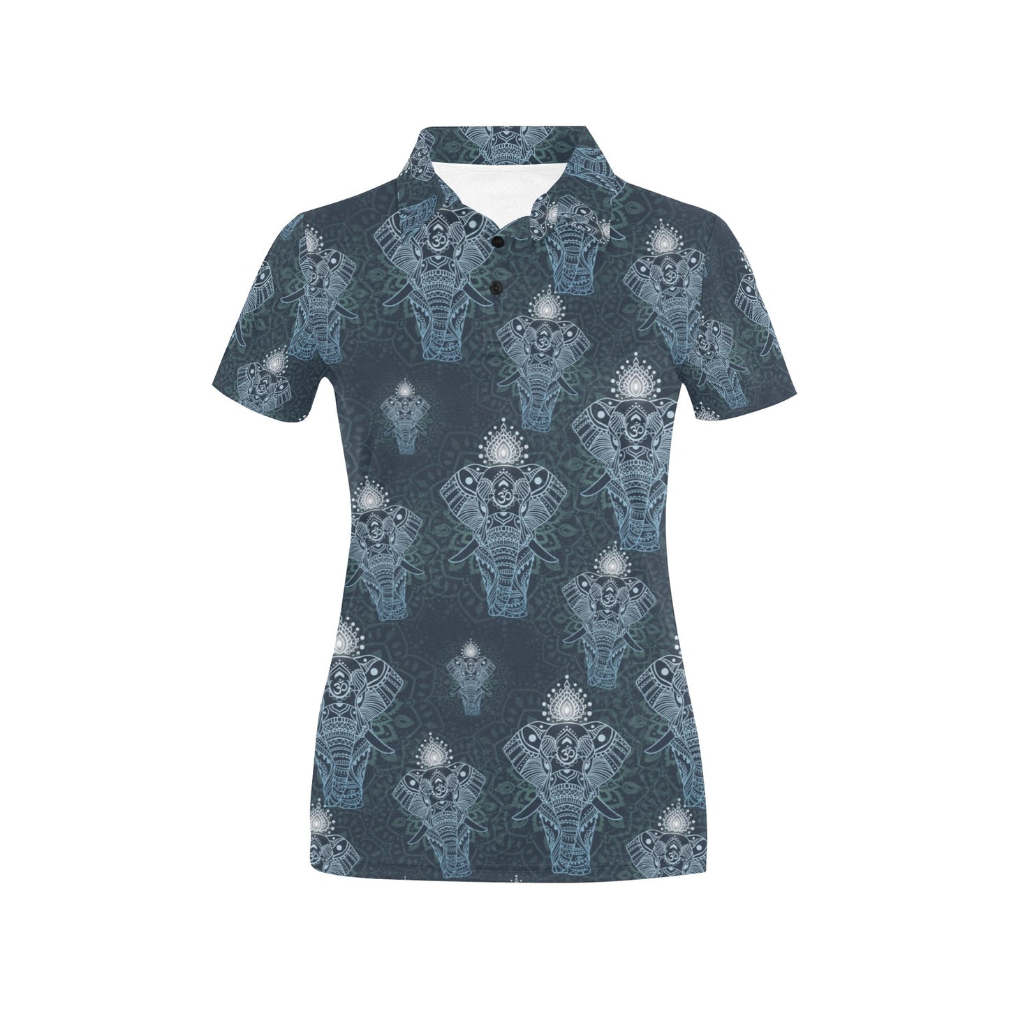 Elephant Mandala Women's Polo Shirt