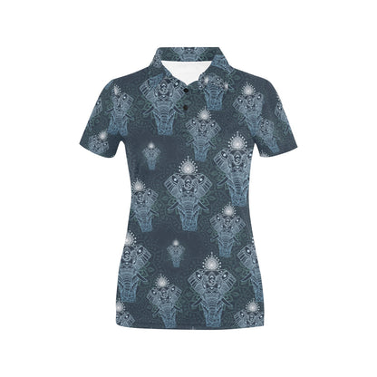 Elephant Mandala Women's Polo Shirt