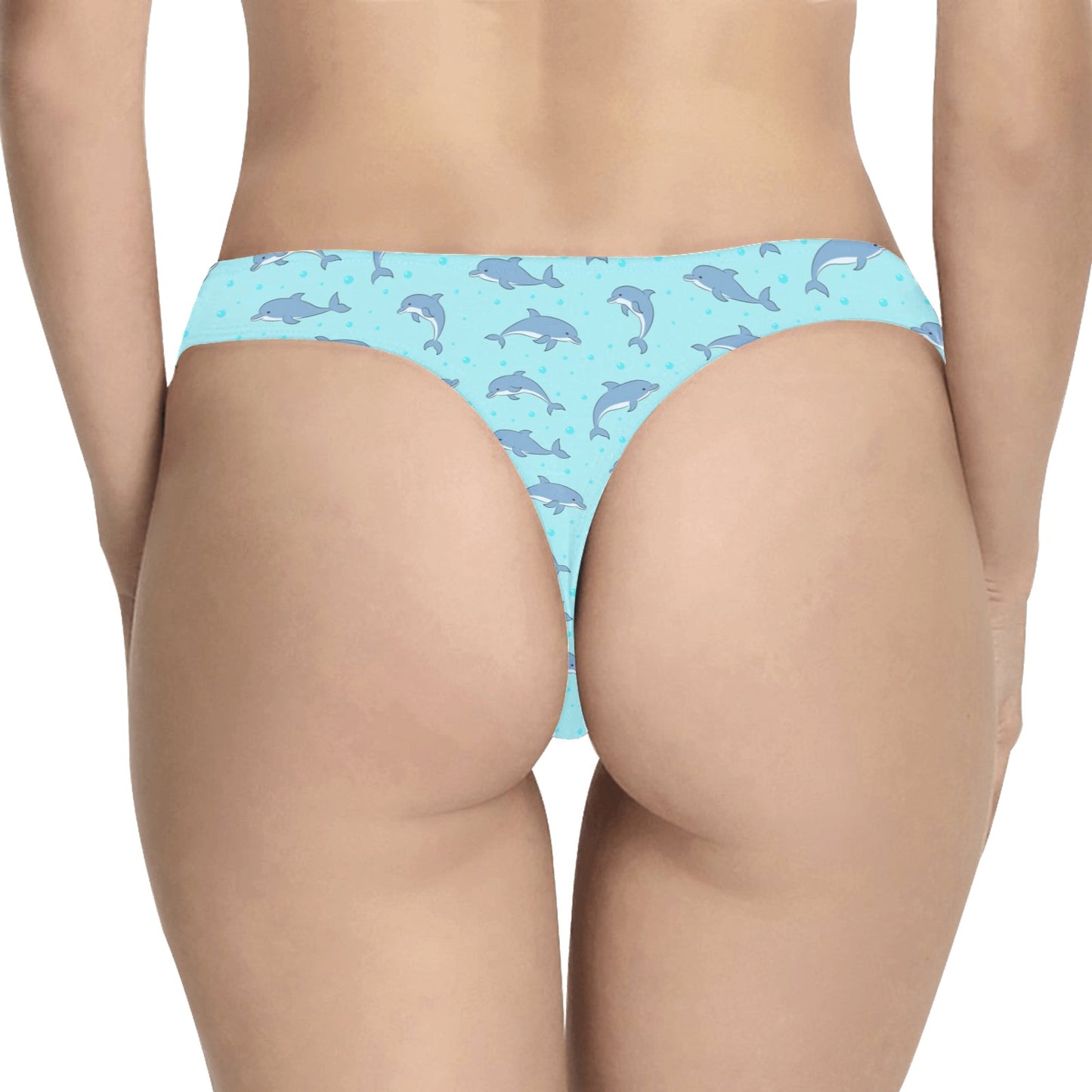 Dolphin Baby Cute Print Pattern Women's Thongs