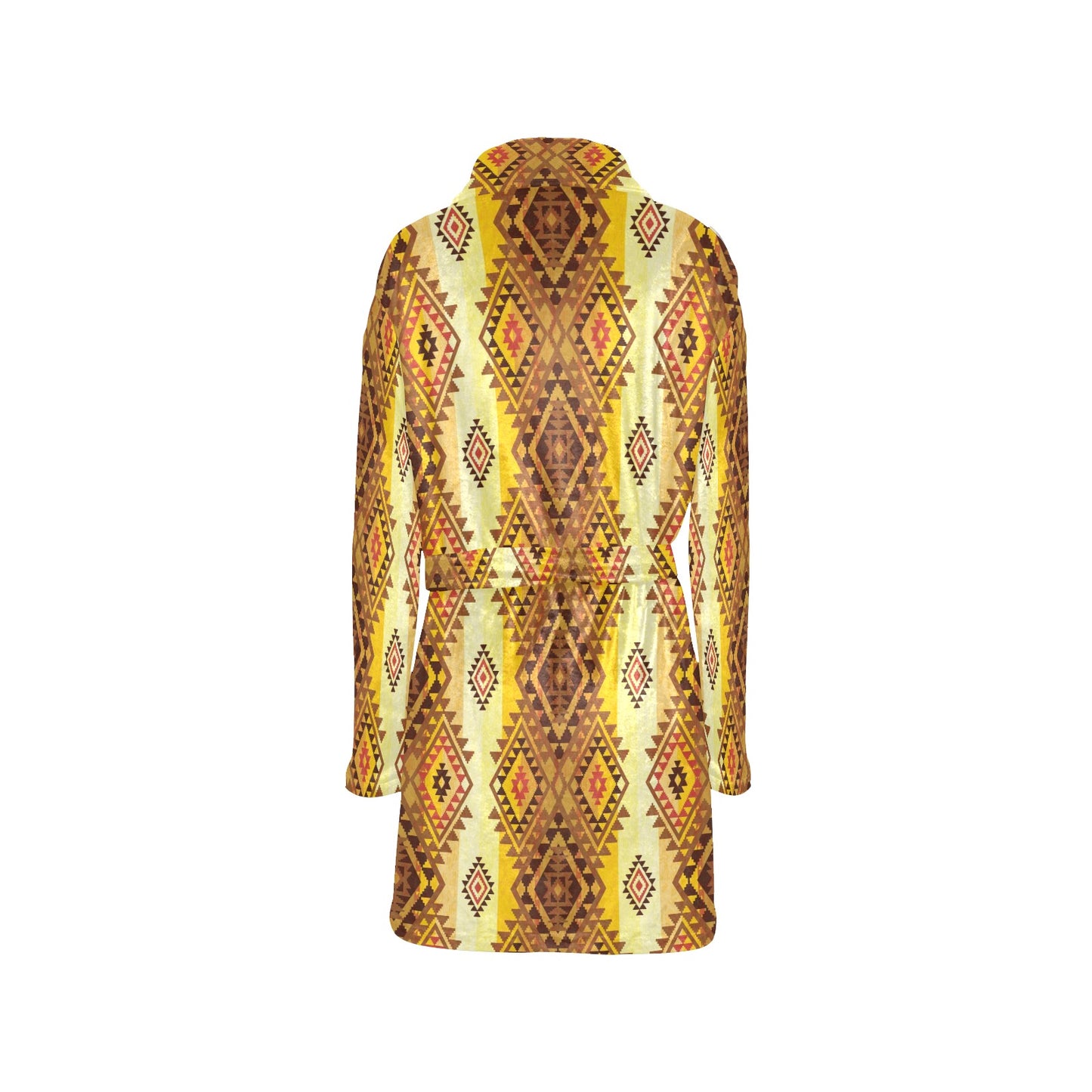 Native Pattern Print Design A09 Women's Fleece Robe
