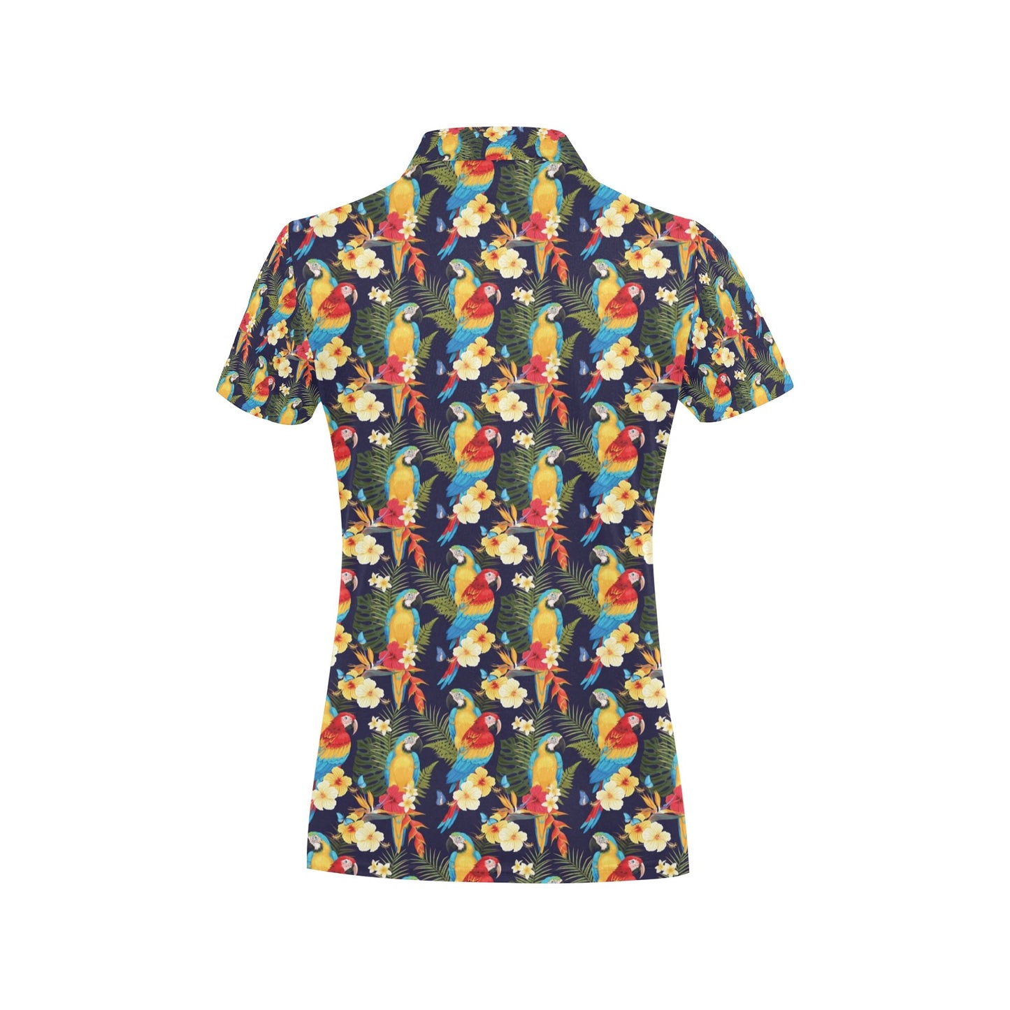 Parrot Themed Design Women's Polo Shirt