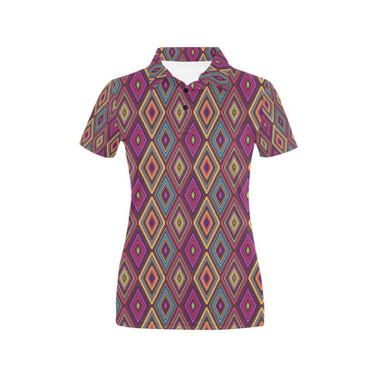 Southwestern Print Women's Polo Shirt