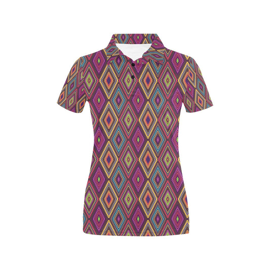 Southwestern Print Women's Polo Shirt