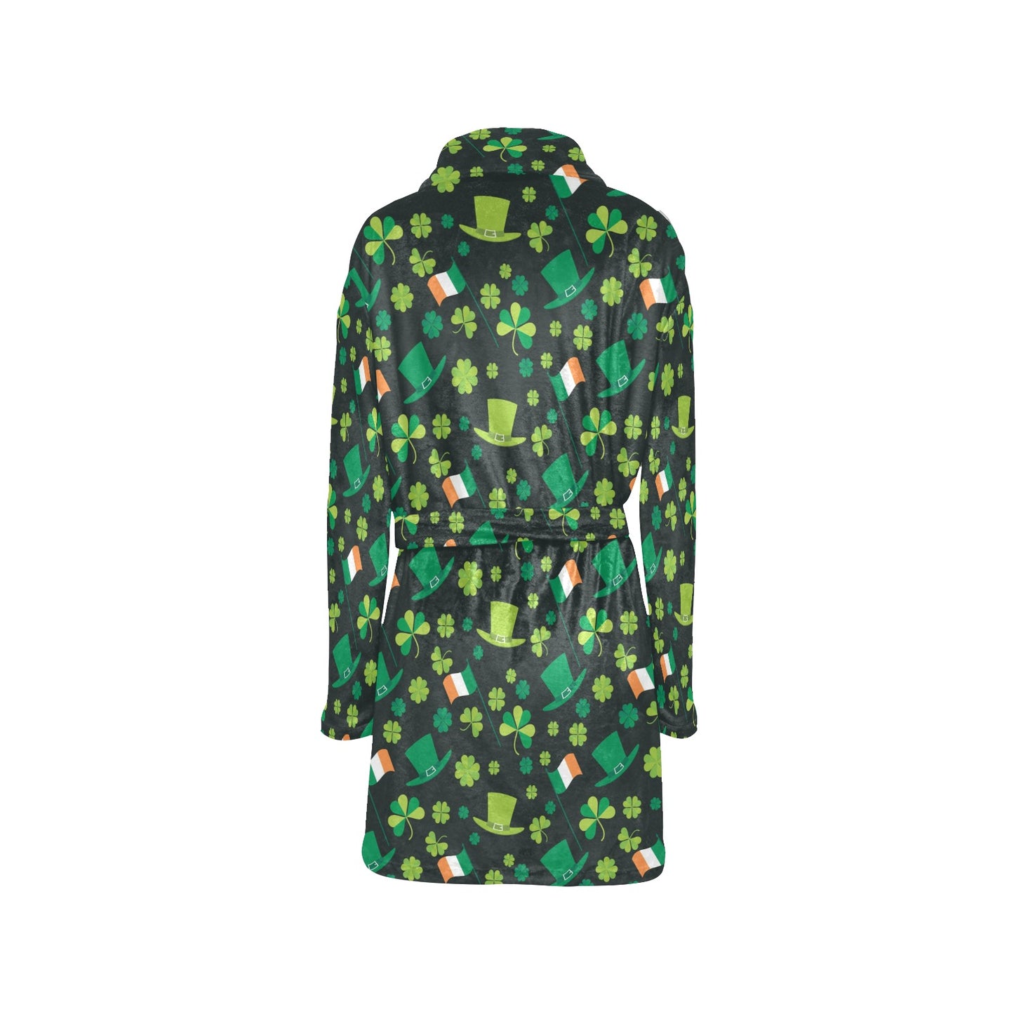 Shamrock Saint Patrick's Day Print Design LKS304 Women's Fleece Robe