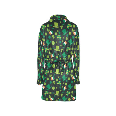 Shamrock Saint Patrick's Day Print Design LKS304 Women's Fleece Robe