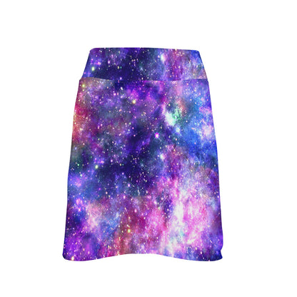 Galaxy Night Stardust Space Print 17" Golf & Pickleball Skort with Pockets